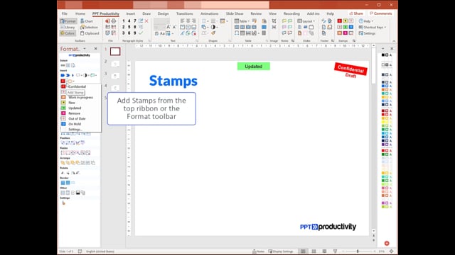 Customizable Status Stamps For Powerpoint Slides