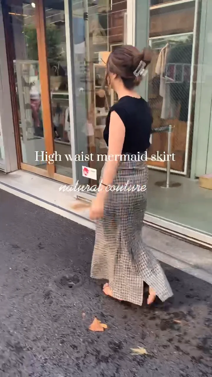 着用動画あり】ハイウエストマーメイドスカート Mサイズ | natural