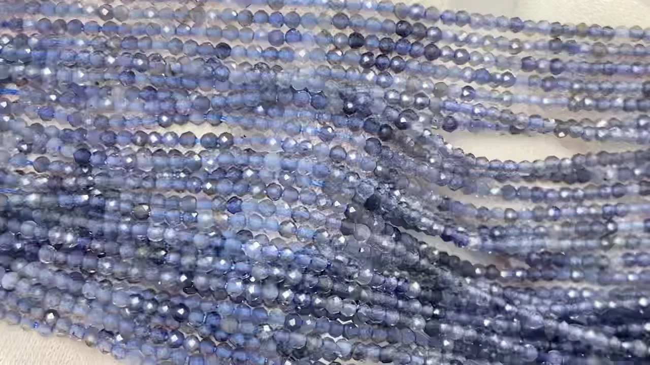 アイオライト 極小ラウンドカット2mm ｜天然石ビーズの卸問屋・通販 