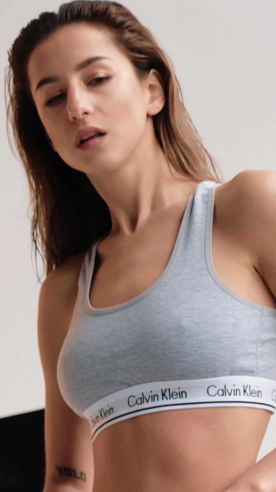 Calvin Klein photoshoot, vertical video