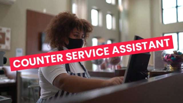 Counter service assistant video 1