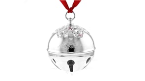 Reed & Barton 2021 Silverplate Holly Bell Ornament - 46th Edition