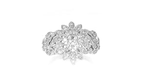 40 ct. t.w. Diamond Floral Ring in Sterling Silver