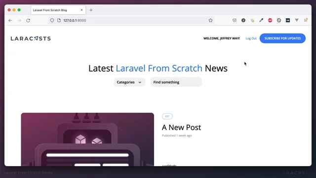 Master/fixed layout in Laravel. 