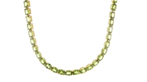 40.00 ct. t.w. Peridot Tennis Necklace in 18kt Gold in Sterling