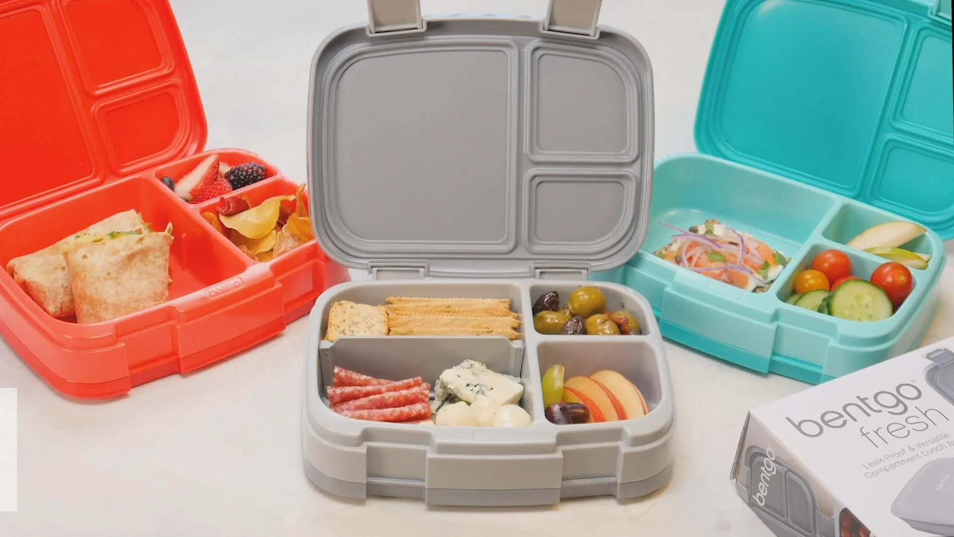 弁当箱・水筒 bentgo Fresh 2 PACK LUNCH BOX SET Bentgo Fresh Lunch Box Containers, 2-pack | Costco
