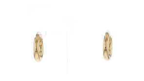 3mm 14kt Yellow Gold Huggie Hoop Earrings