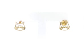 14kt Yellow Gold Cat Outline Earrings