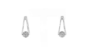 50 ct. t.w. Diamond Cluster Double-Hoop Earrings in Sterling Silver