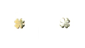 Italian 14kt Yellow Gold Four-Leaf Clover Earrings