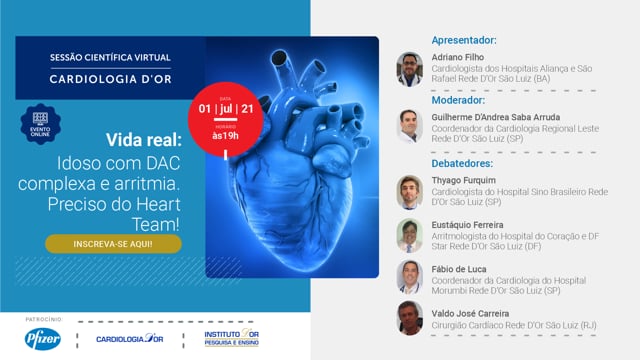 Vida real Idoso com DAC complexa e arritmia Preciso do Heart Team!