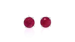 4.00 ct. t.w. Ruby Stud Earrings in Sterling Silver