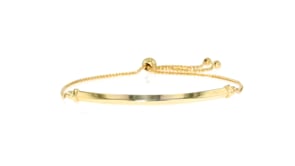 14kt Yellow Gold Bar Bolo Bracelet