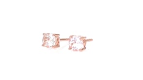 70 ct. t.w. Morganite Stud Earrings in 18kt Rose Gold Over Sterling