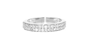 25 ct. t.w. Diamond Two-Row Ring in Sterling Silver