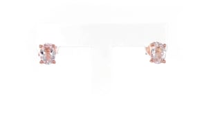 1.40 ct. t.w. Morganite Stud Earrings in 18kt Rose Gold Over Sterling