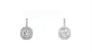 4.63 ct. t.w. CZ Drop Earrings in Sterling Silver