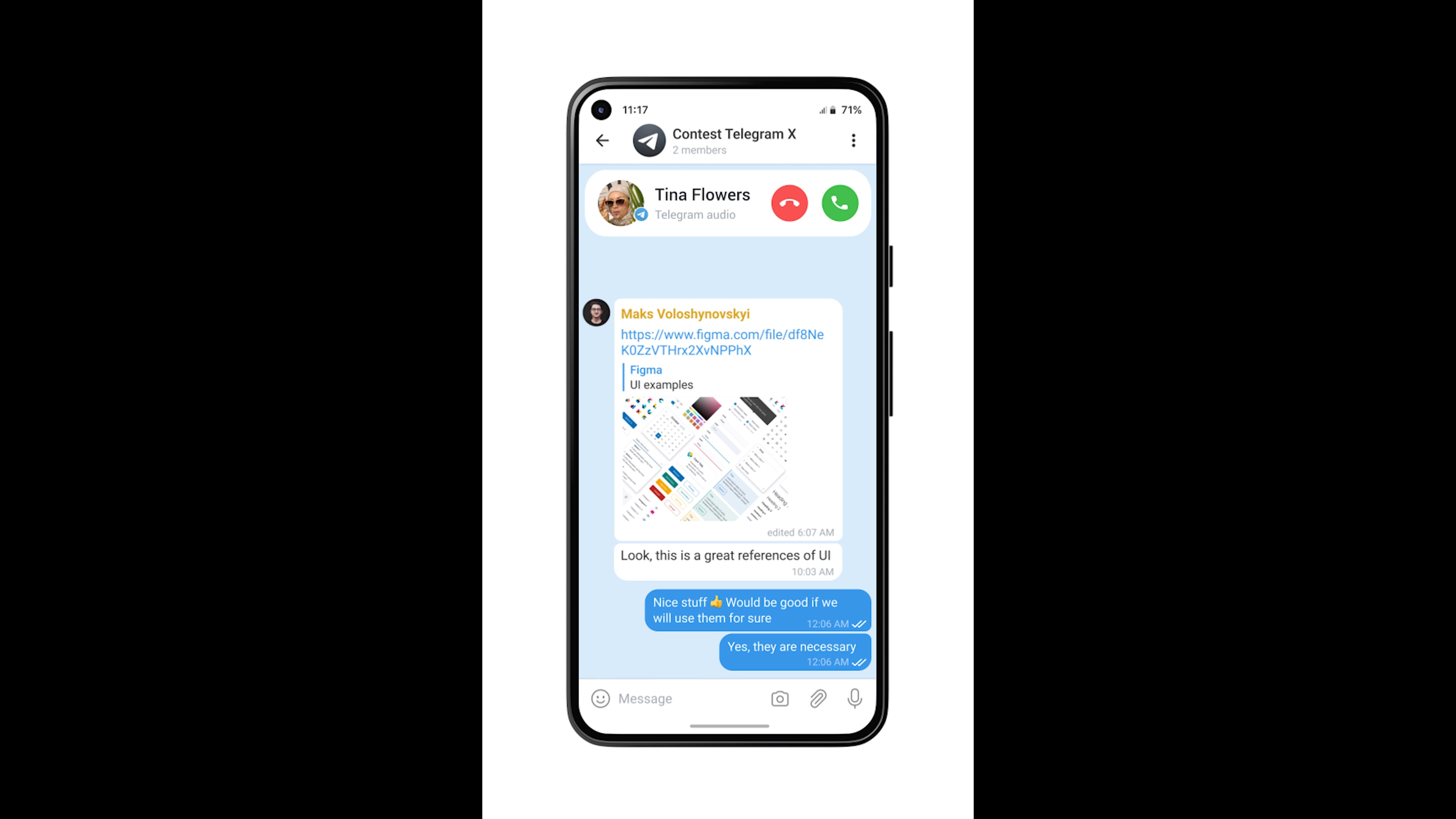 Telegram X Contest _ Calls and Voice chats redesign