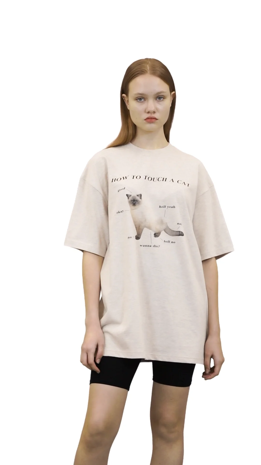 ◆ITZAVIBE◆ CAT WITH A FLOWER T SHIRT IBA24WT14WH MUSINSA | ITZAVIBE CAT WITH A FLOWER T SHIRT