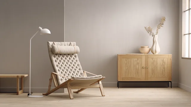 Carl Hansen & Søn Fk11 Plico Chair, Oiled Oak - Natural Linen