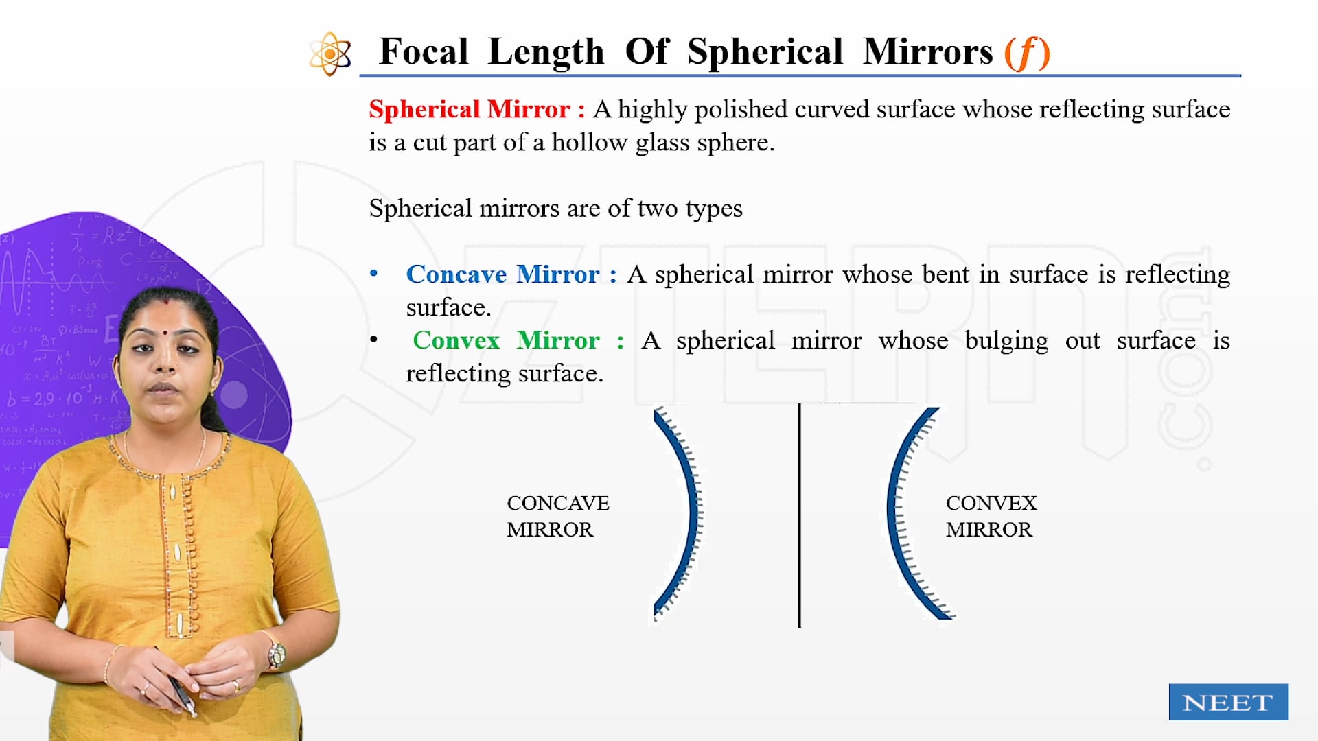 Focal length of Spherical mirrors on Vimeo