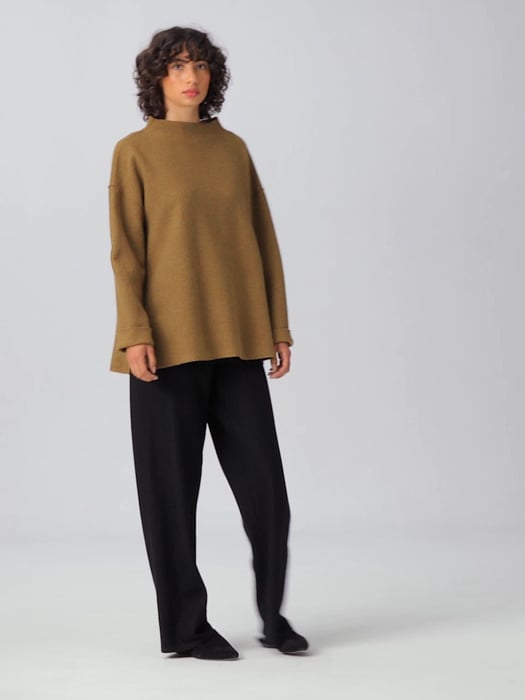 Lightweight Boiled Wool Top in Responsible Wool | EILEEN FISHER