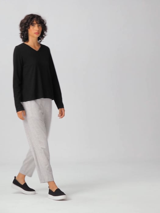 Organic Cotton Slub Long -Sleeve Tee | EILEEN FISHER Organic Cotton Slub Long -Sleeve Tee | EILEEN FISHER