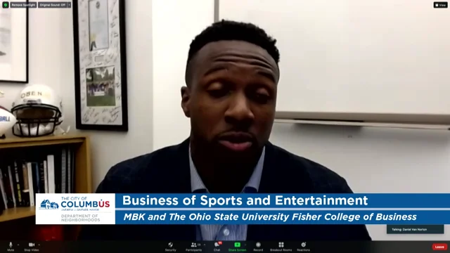 2021 Summer Learning Series: Business of Sports and Entertainment - My  Brother's Keeper Village Columbus