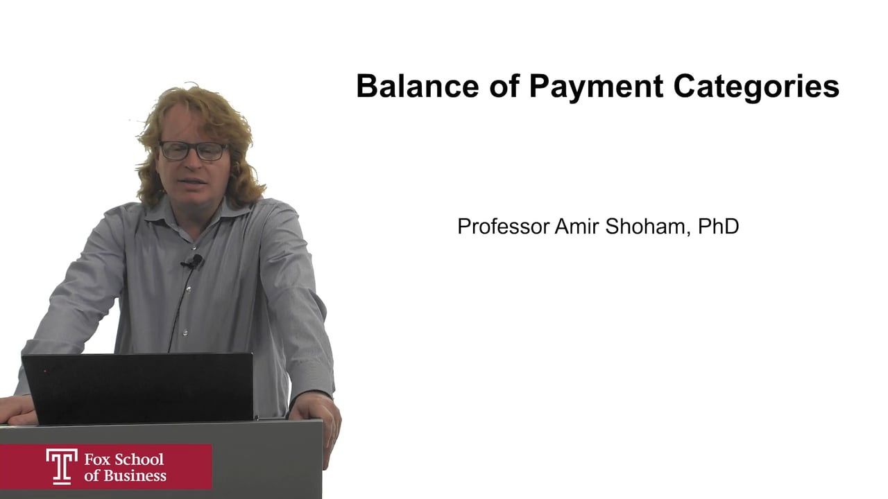 Balance of Payment Categories