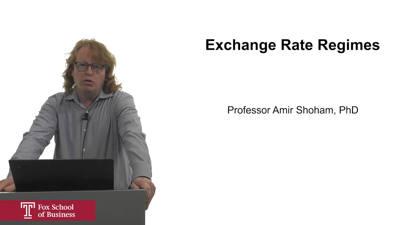 Exchange Rate Regimes