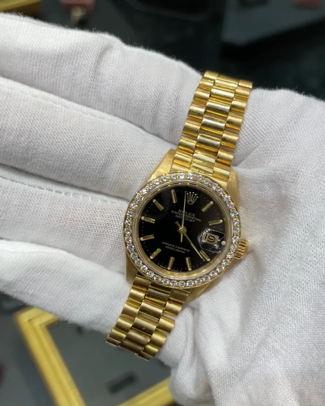 Ladies Vintage Rolex President with Diamonds