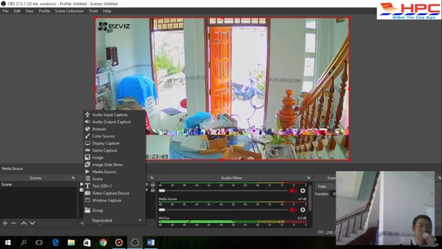 Thêm Camera IP vào phần mềm OBS để LiveStream hoặc chia sẻ màn hình trên  Internet – DỊCH VỤ TIN HỌC HPC