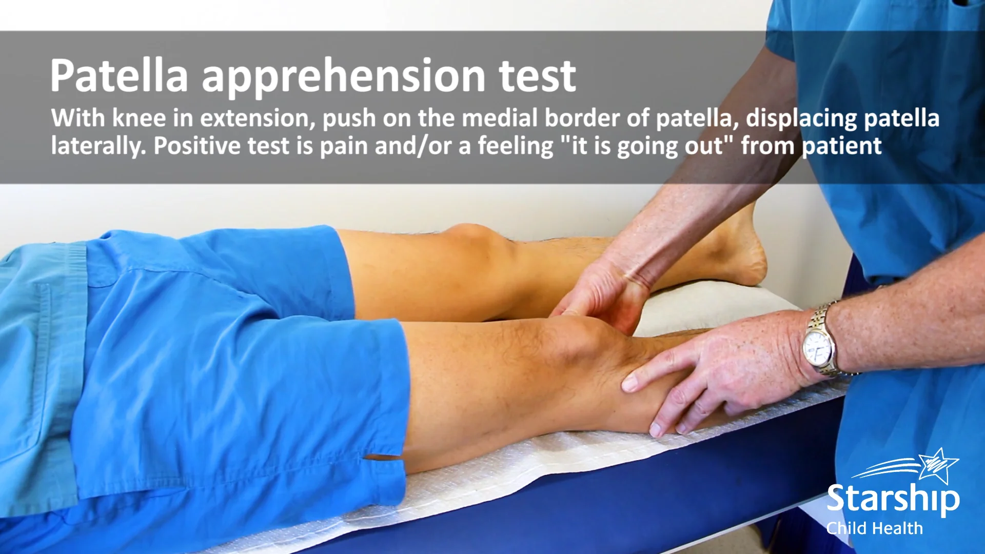 Patellar deals apprehension test