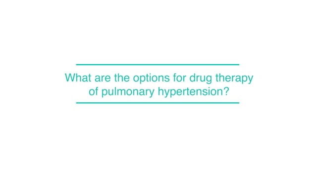 What are the options for drug therapy of pulmonary hypertension?