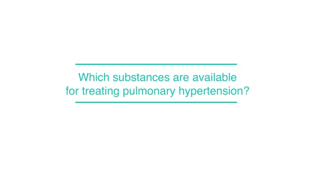 Which substances are available for treating pulmonary hypertension?