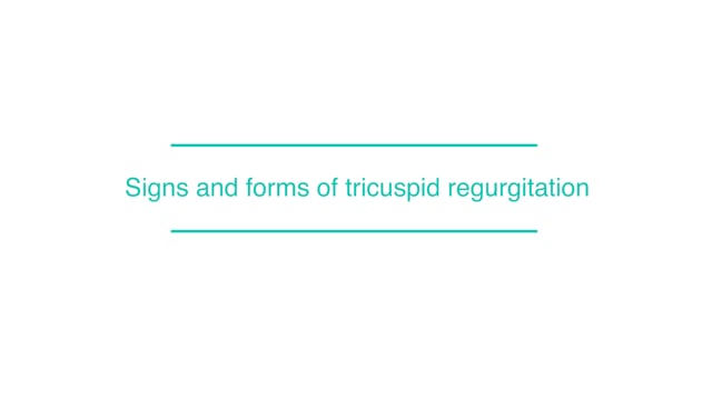 Signs and forms of tricuspid regurgitation