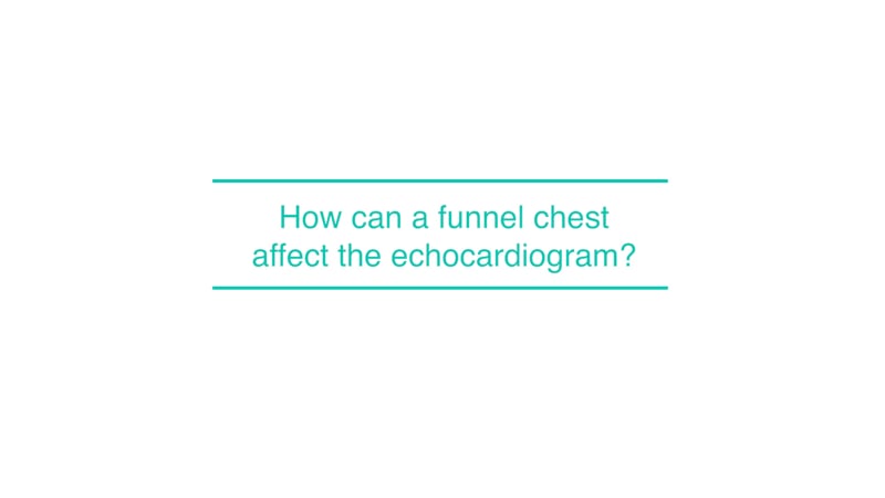 How can a funnel chest affect the echocardiogram?