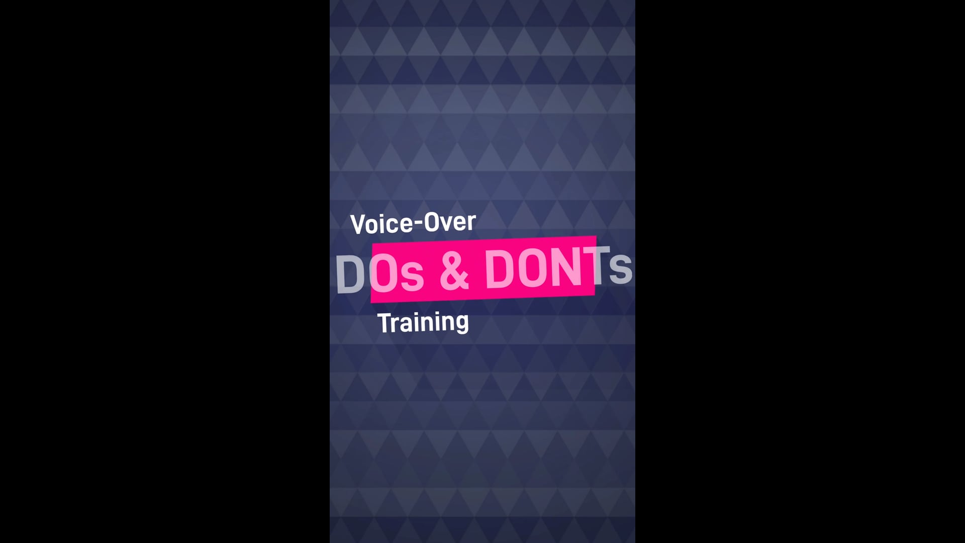 VO 2 Dos & Don'ts
