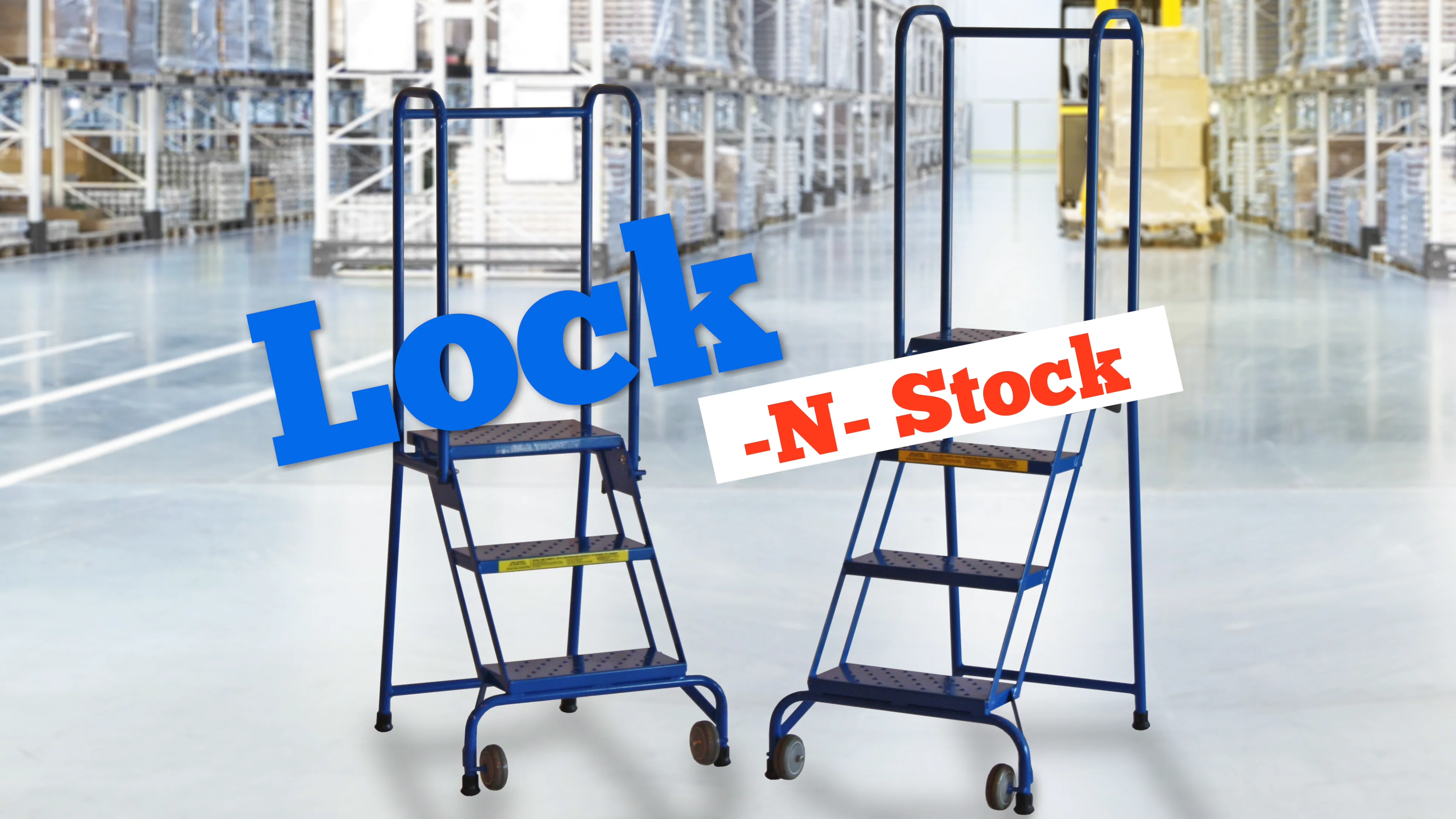 2 Step Lock-N-Stock Folding Ladder - LS2247 - Ballymore Safety