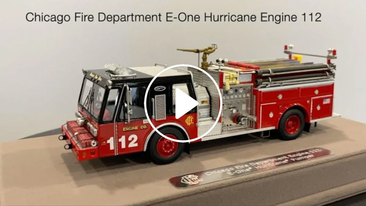 Fire Replicas Chicago Fire Department E-One Hurricane Engine Fire Replicas Chicago Fire Department E-One Hurricane Engine