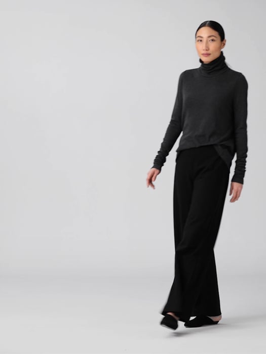 Washable Flex Ponte Wide-Leg Pant