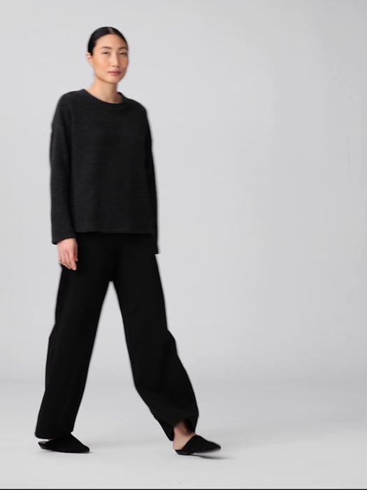 Boucle Wool Knit Crew Neck Box-Top | EILEEN FISHER Boucle Wool Knit Crew Neck Box-Top | EILEEN FISHER