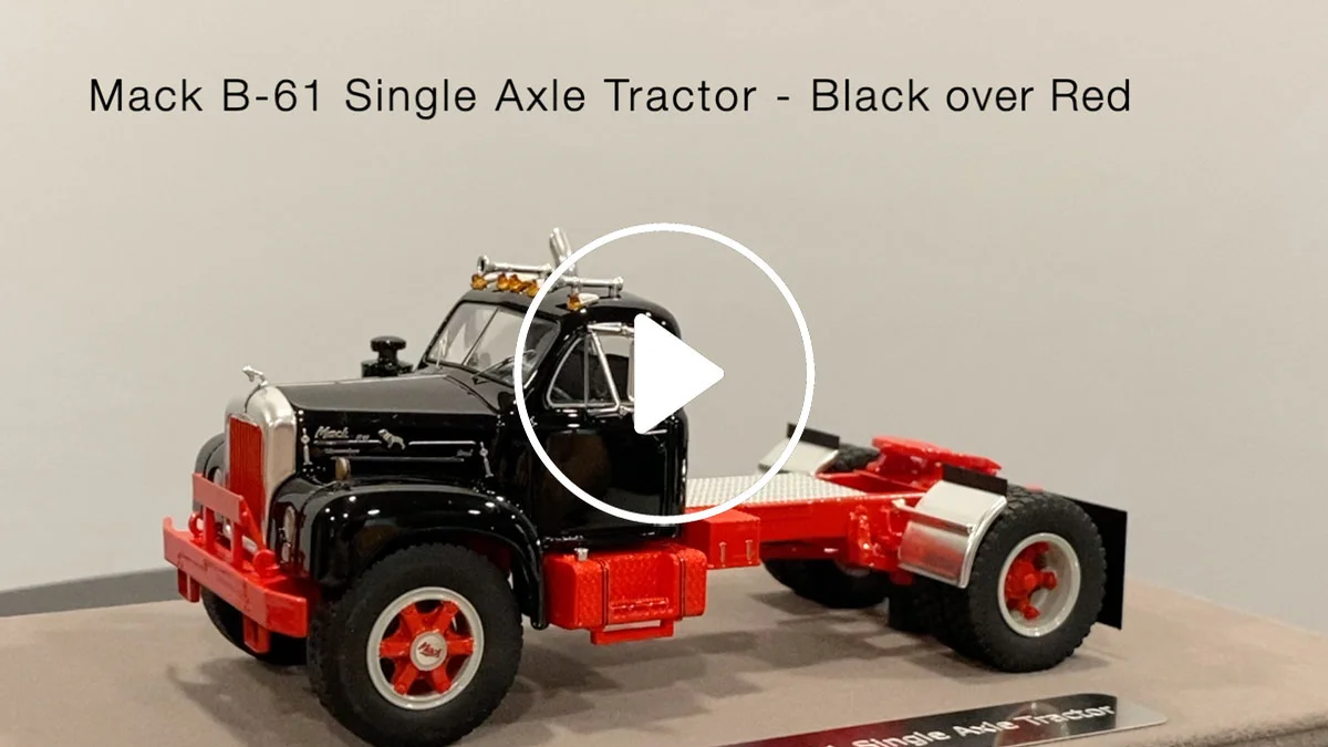 Fire Replicas Mack® B-61 Single Axle Tractor - Black over Red
