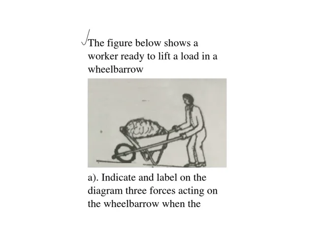 The figure below shows a worker ready to lift a load in a