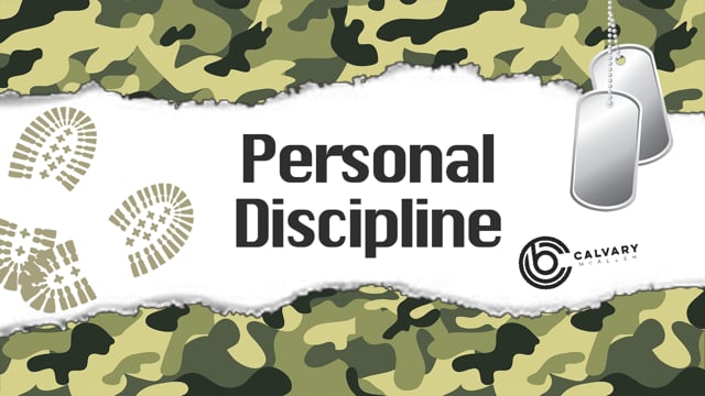 Personal Discipline