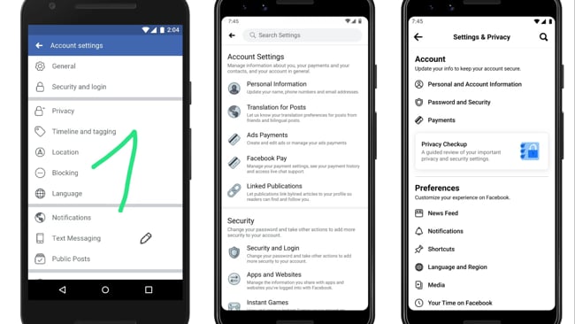 Das neue Privatsphären Update von FB