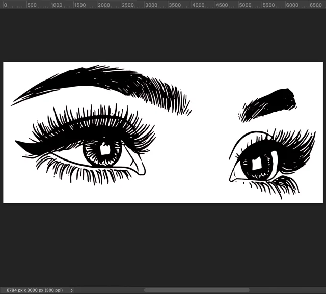 Doll Eye Lashes SVG + PNG Illustration — drypdesigns