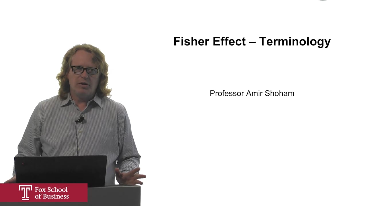 Fisher Effect  – Terminology