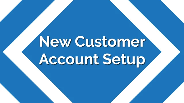 Create New Customer Account