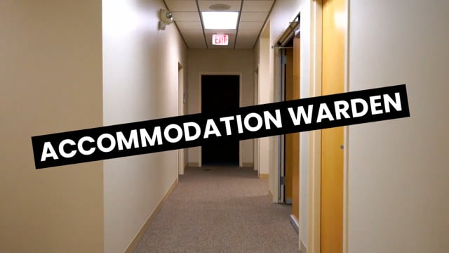 Accommodation warden video 1